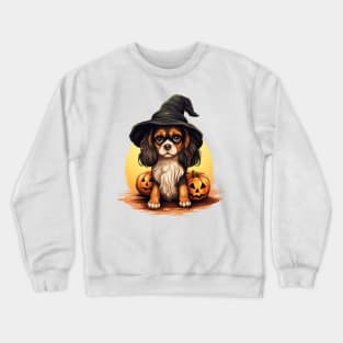 Halloween Cavalier King Charles Spaniel Dog #3 Crewneck Sweatshirt
